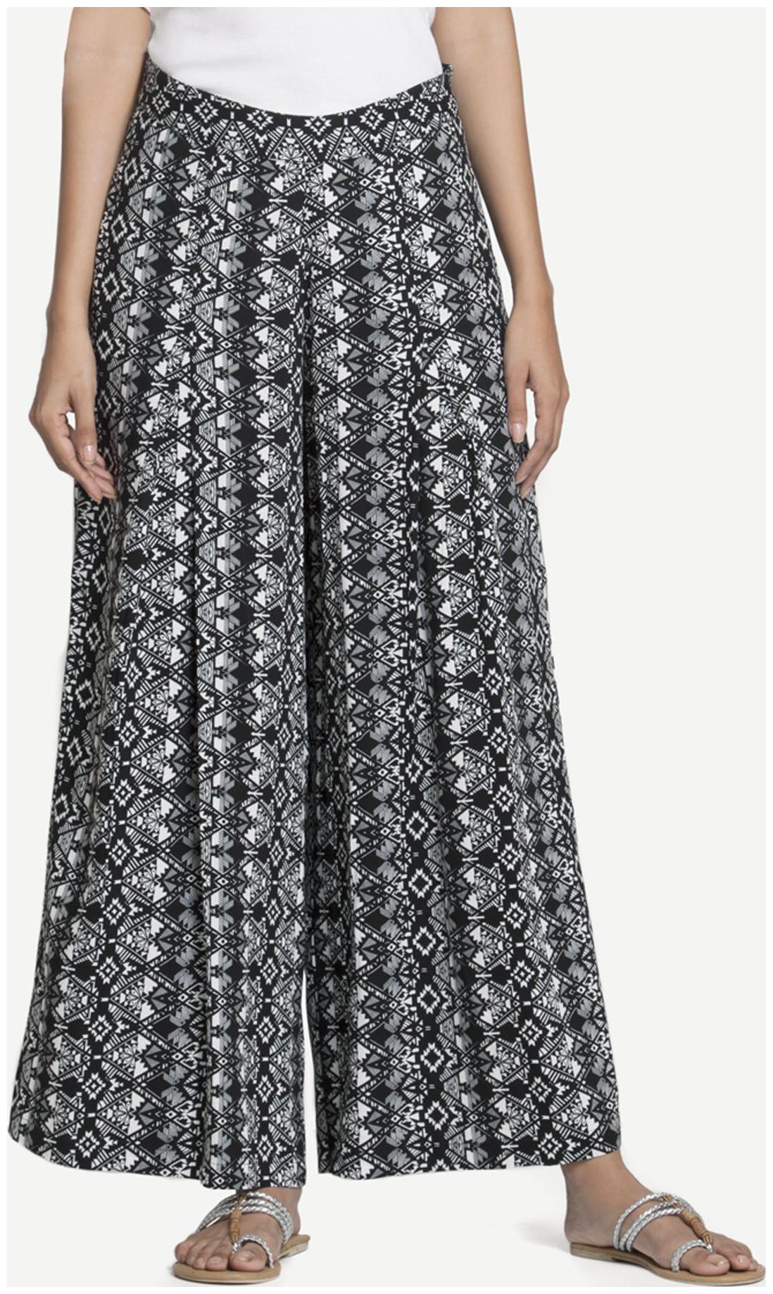 

NAARI Black Rayon Printed Palazzo For Women s