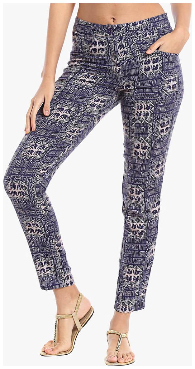 

NAARI Women Blue Slim fit Cigarette pants