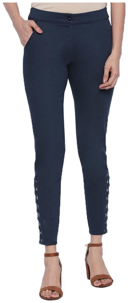 

NAARI Women Blue Slim fit Cigarette pants