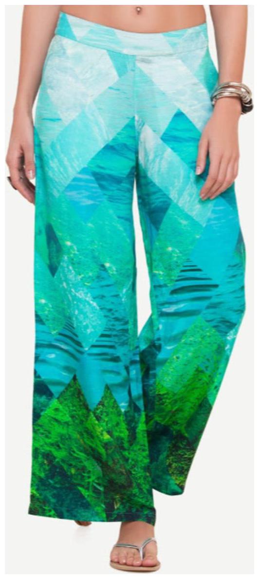 

NAARI Blue Rayon Printed Palazzo For Women s