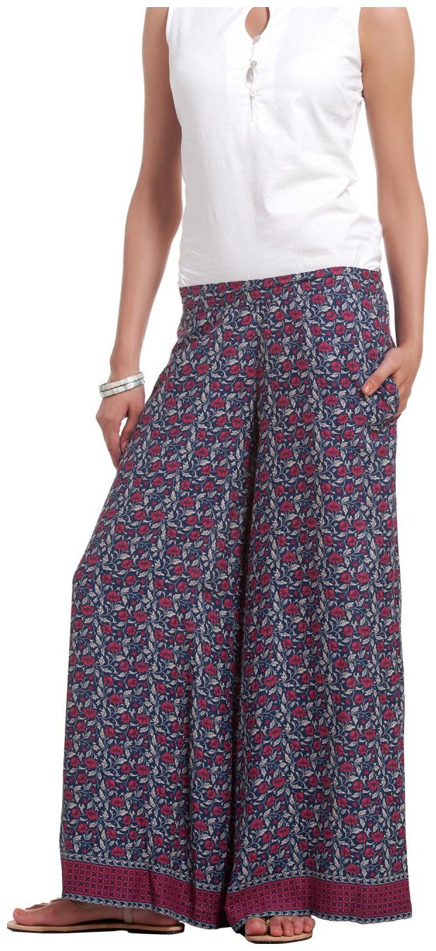 

NAARI Blue Rayon Printed Palazzo For Women s