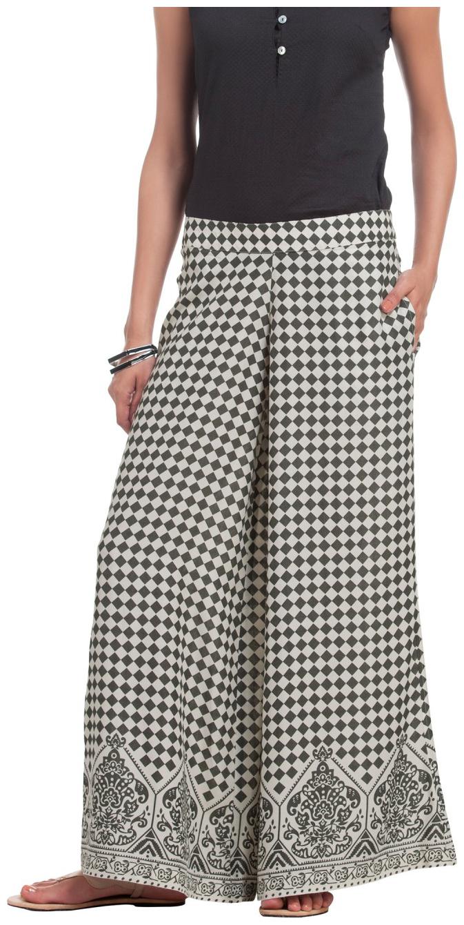 

NAARI Brown Rayon Printed Palazzo For Women s