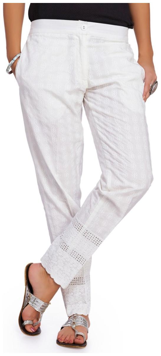 

NAARI Women White Slim fit Cigarette pants