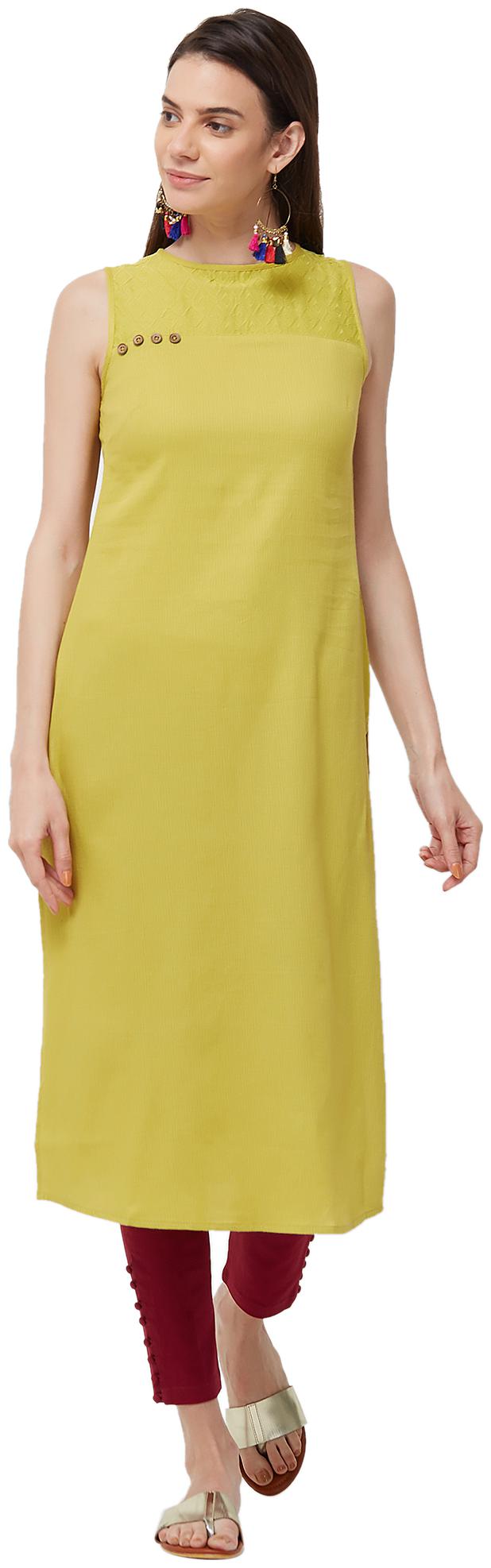 

NAARI Cotton Green Kurti