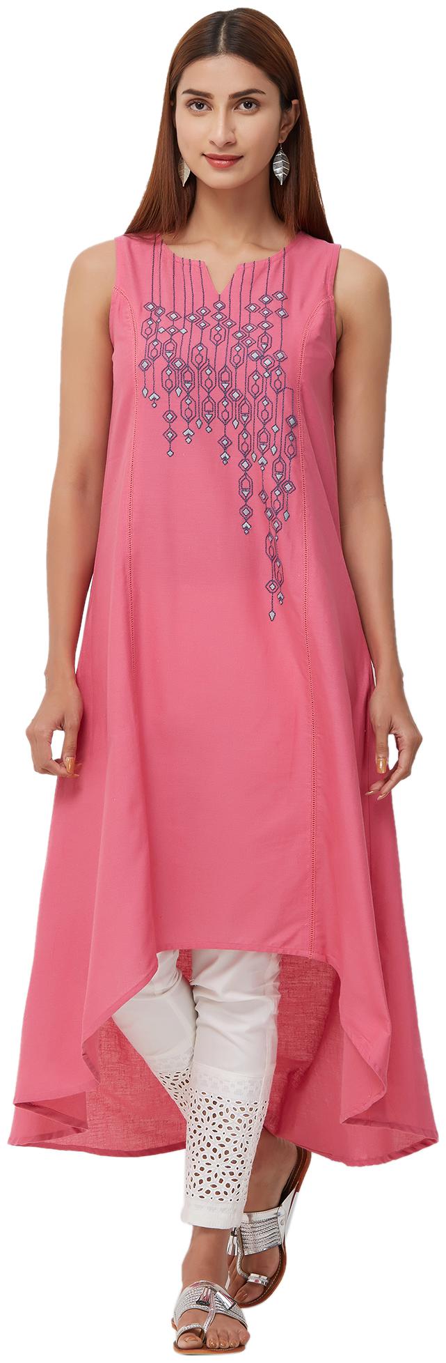 

NAARI Cotton Pink Kurti