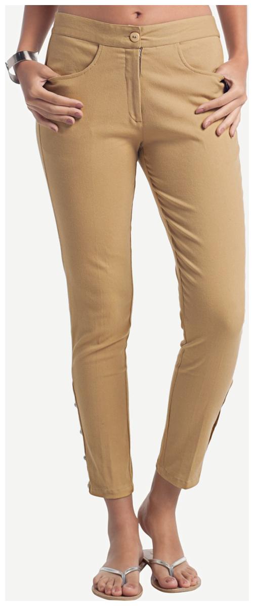 

NAARI Women Beige Slim fit Cigarette pants