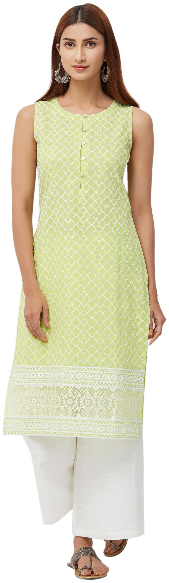 

NAARI Cotton Green Kurti