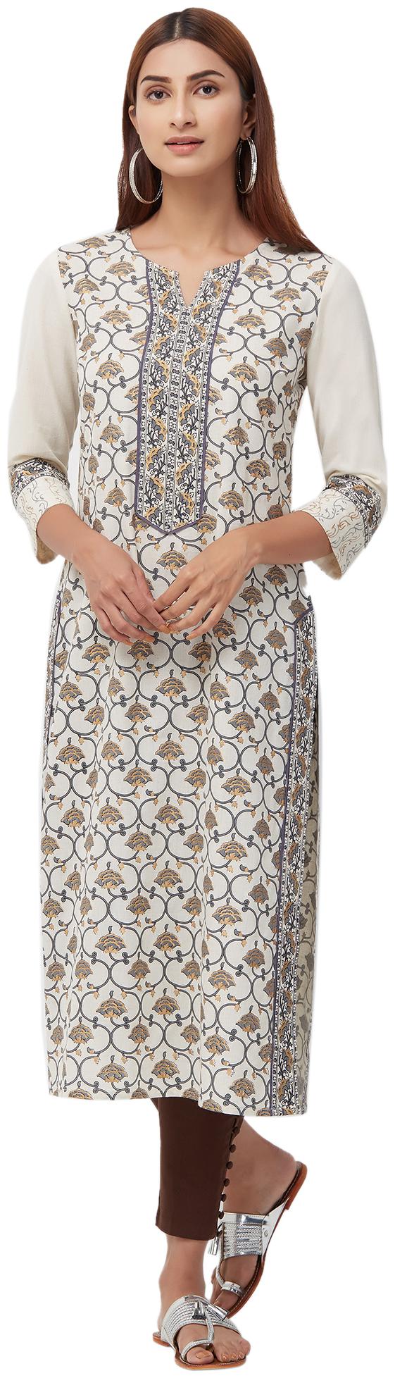 

NAARI Cotton Grey Kurti