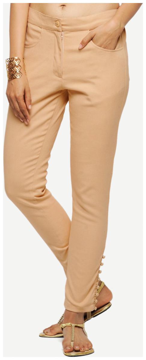 

NAARI Women Beige Slim fit Cigarette pants