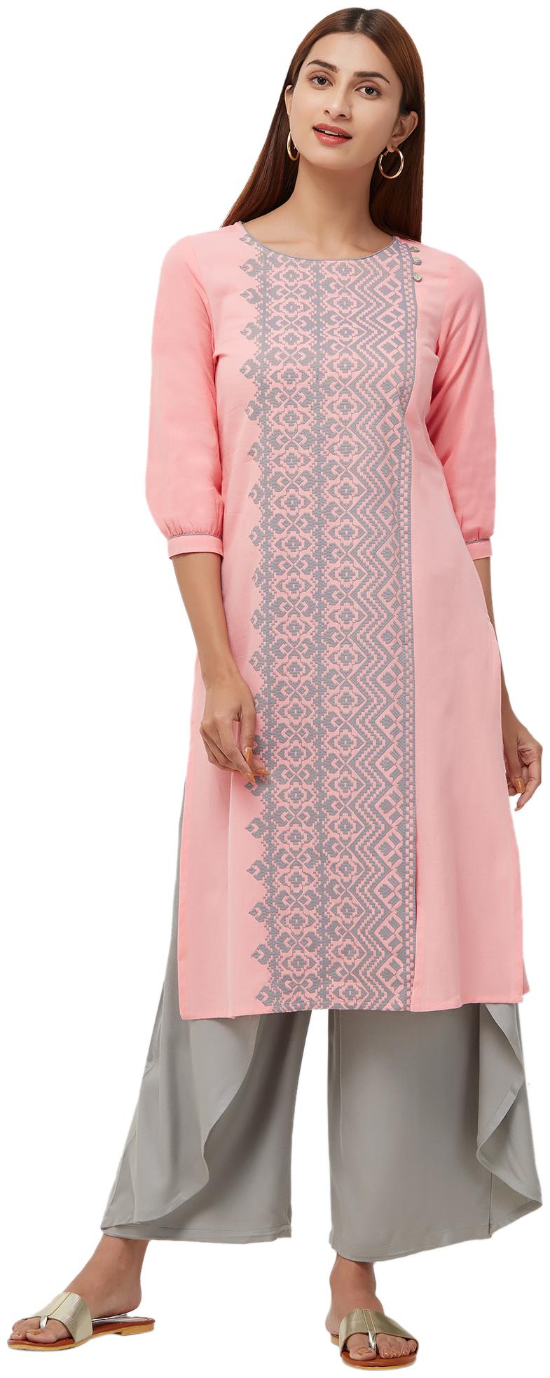

NAARI Cotton Pink Kurti