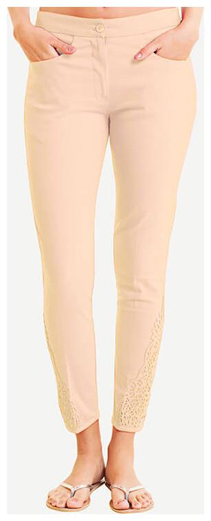 

NAARI Women Cream Slim fit Cigarette pants
