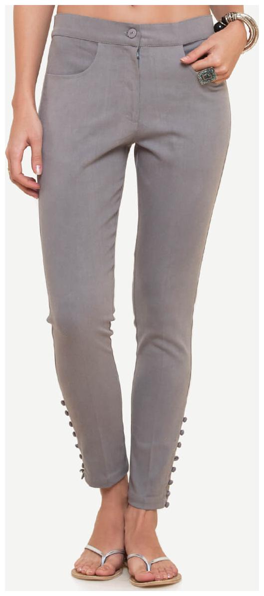 

NAARI Women Grey Slim fit Cigarette pants