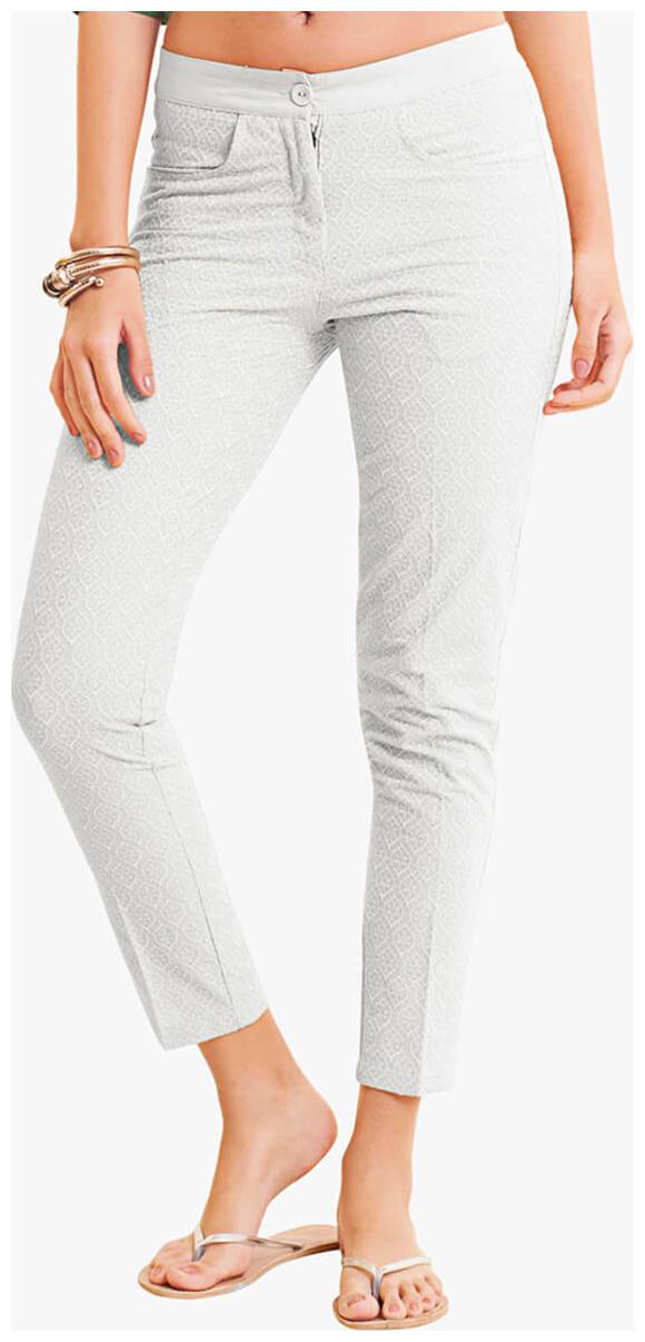 

NAARI Women White Slim fit Cigarette pants