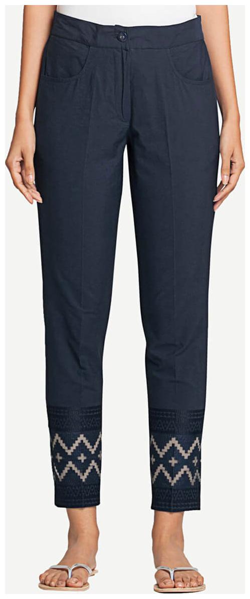 

NAARI Women Blue Slim fit Cigarette pants