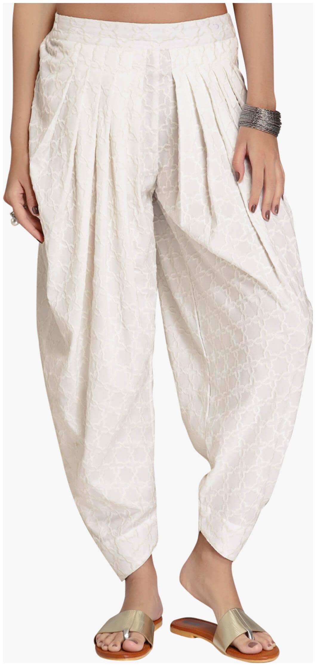

NAARI Lycra Dhoti - White
