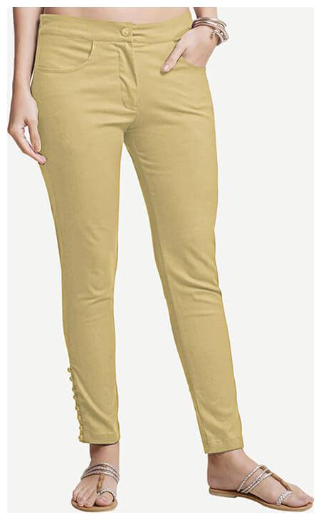 

NAARI Women Beige Slim fit Cigarette pants