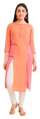 

NAARI Women Pink Solid Straight Kurta