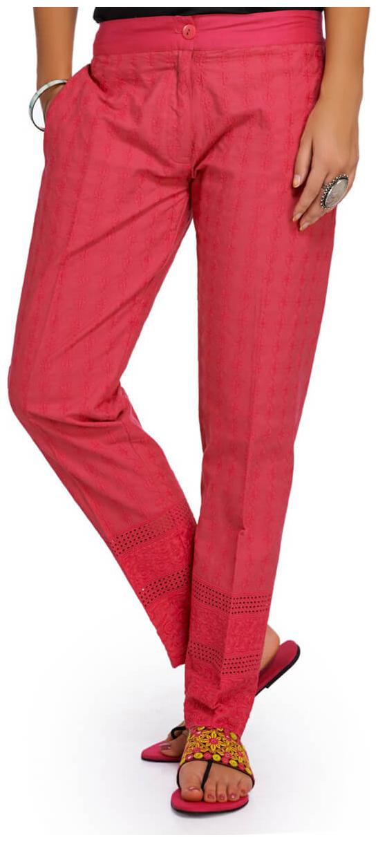 

NAARI Women Pink Slim fit Cigarette pants