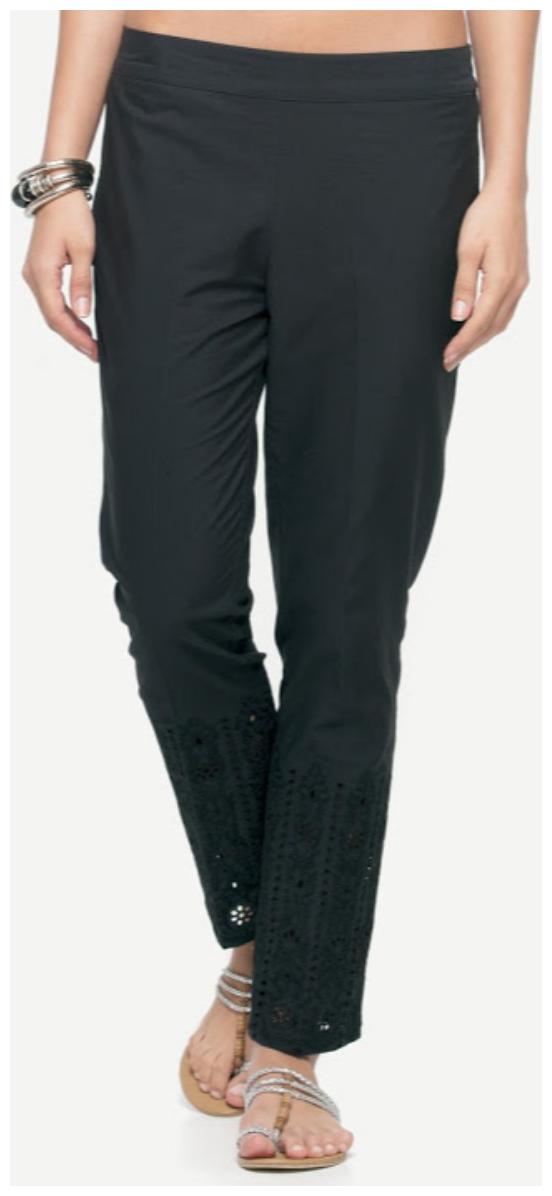 

NAARI Women Black Slim fit Cigarette pants