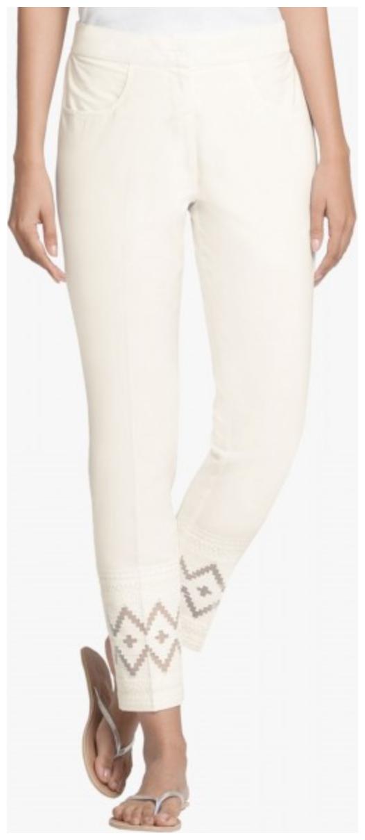 

NAARI Women White Slim fit Cigarette pants