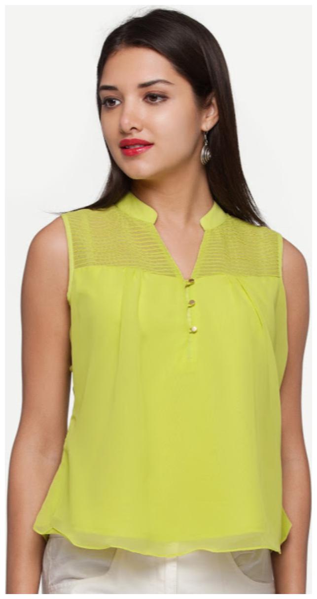 

NAARI Women Solid Regular top - Green