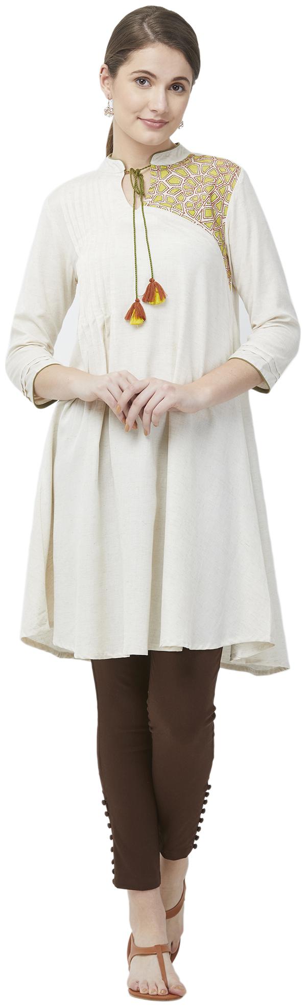 

NAARI Women Embroidered Regular tunic - Grey