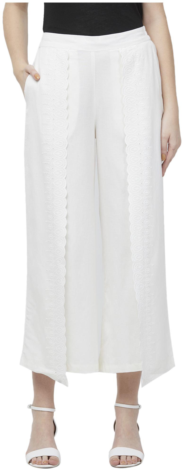 

NAARI Women White Regular fit Cigarette pants