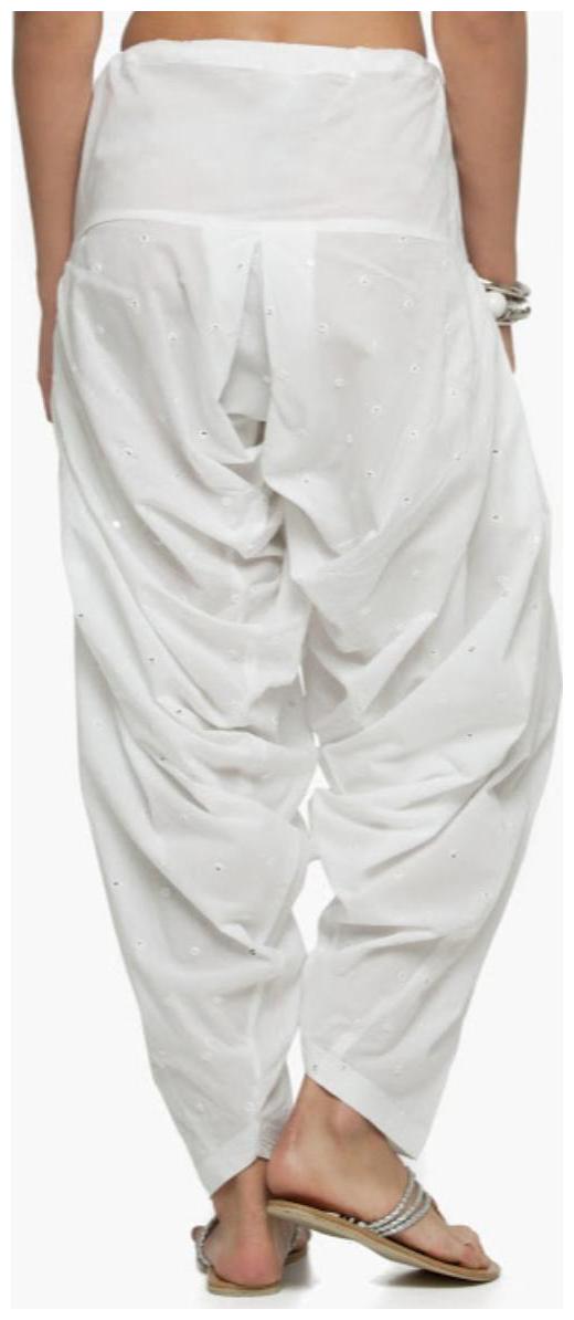 

NAARI Crepe Patiala - White