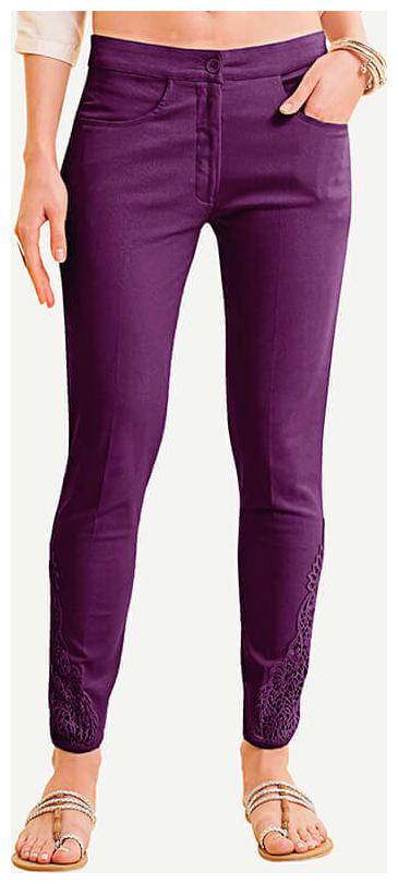 

NAARI Women Purple Slim fit Cigarette pants