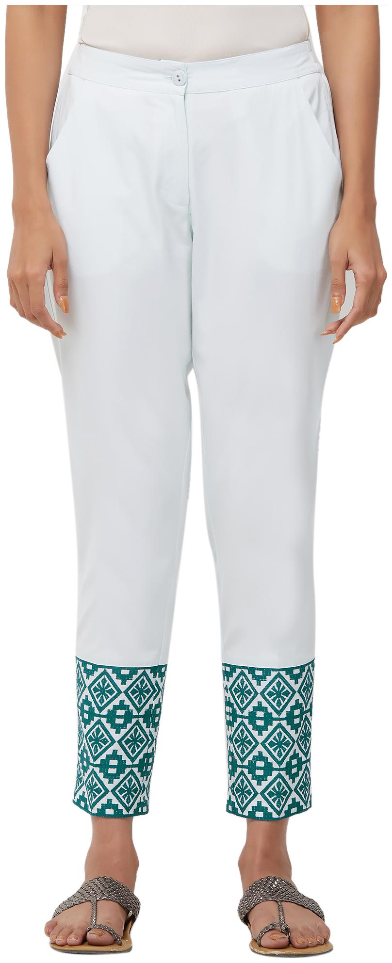 

NAARI Women Blue Slim fit Cigarette pants