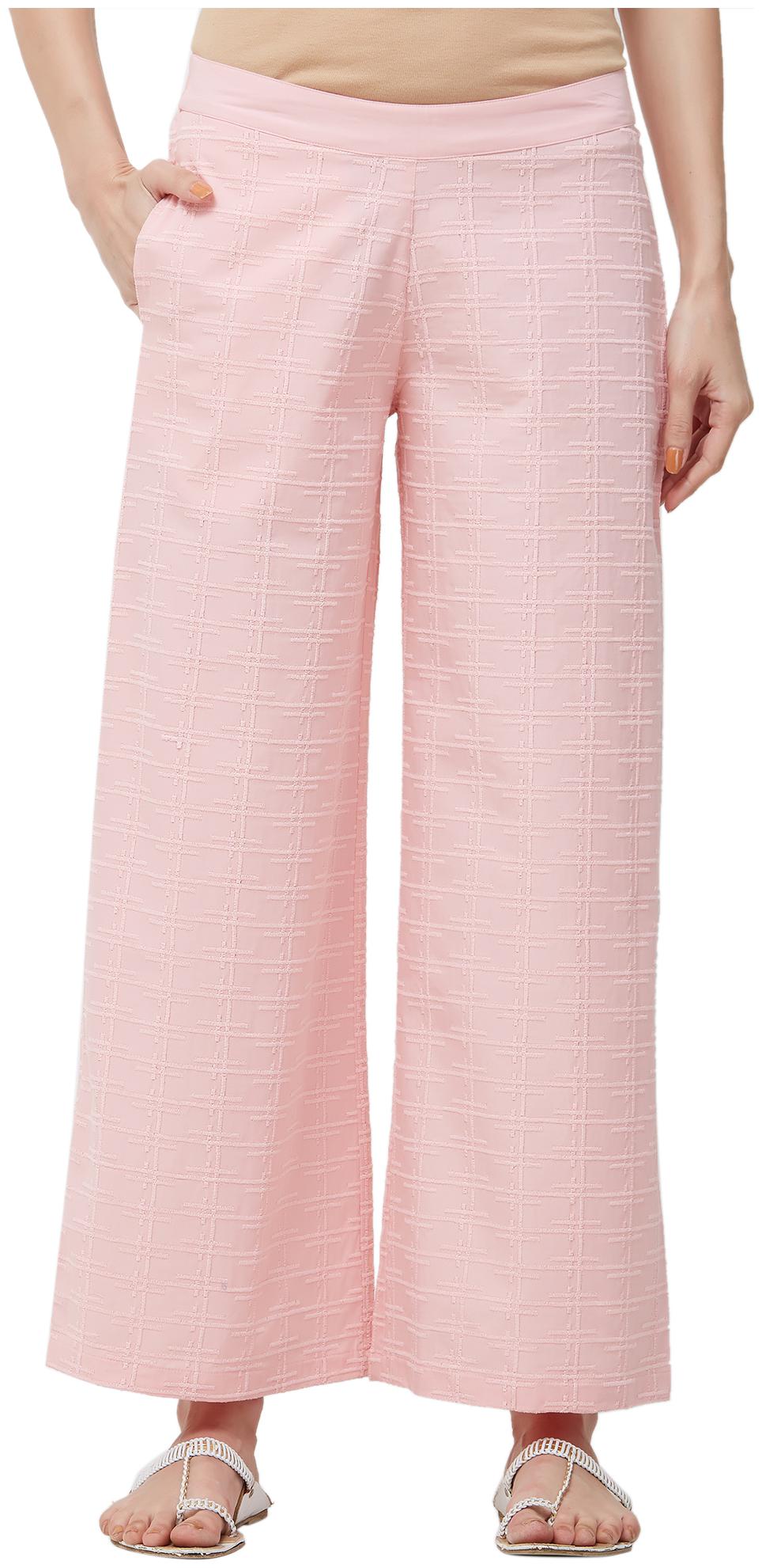 

NAARI Women Cotton Pink Palazzos