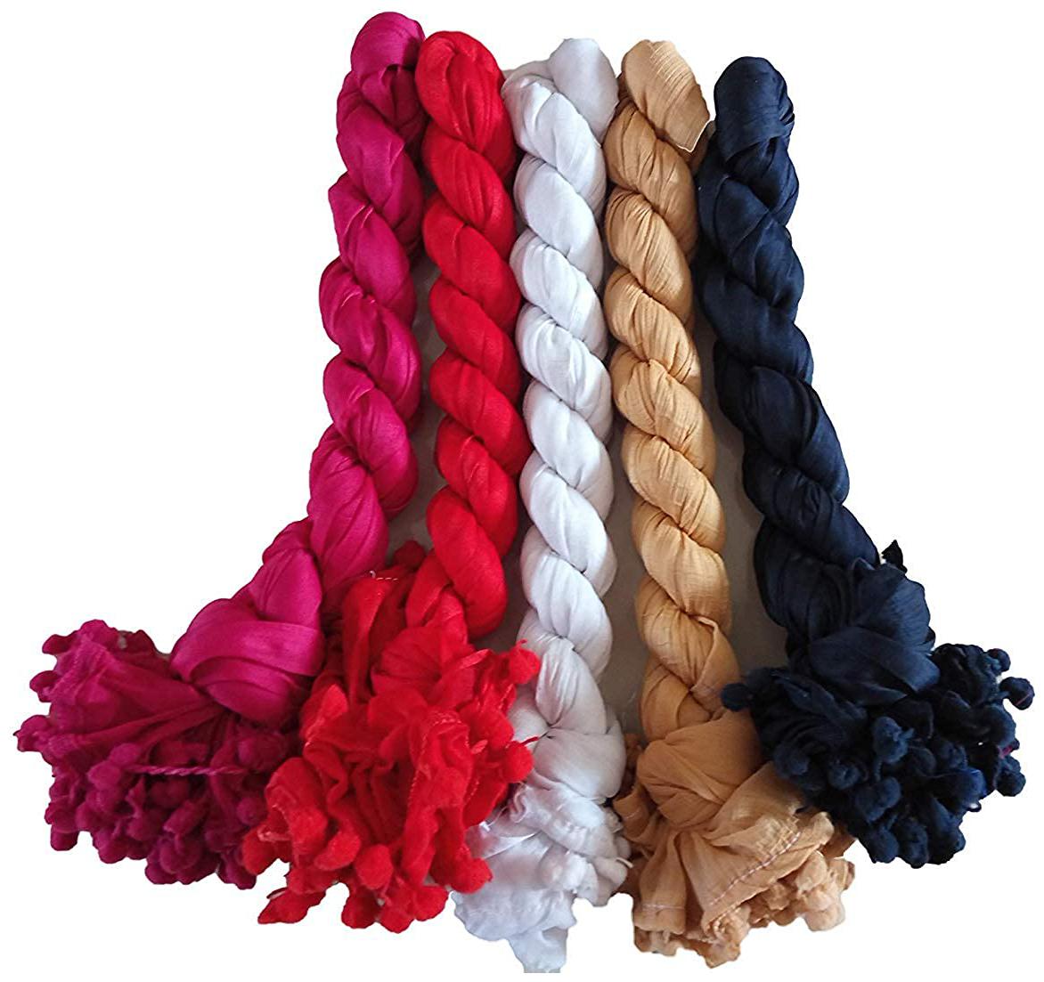 

Nakoda Creation Womens Cotton Solid Dupatta (Multicolour Free Size) - Pack of 5
