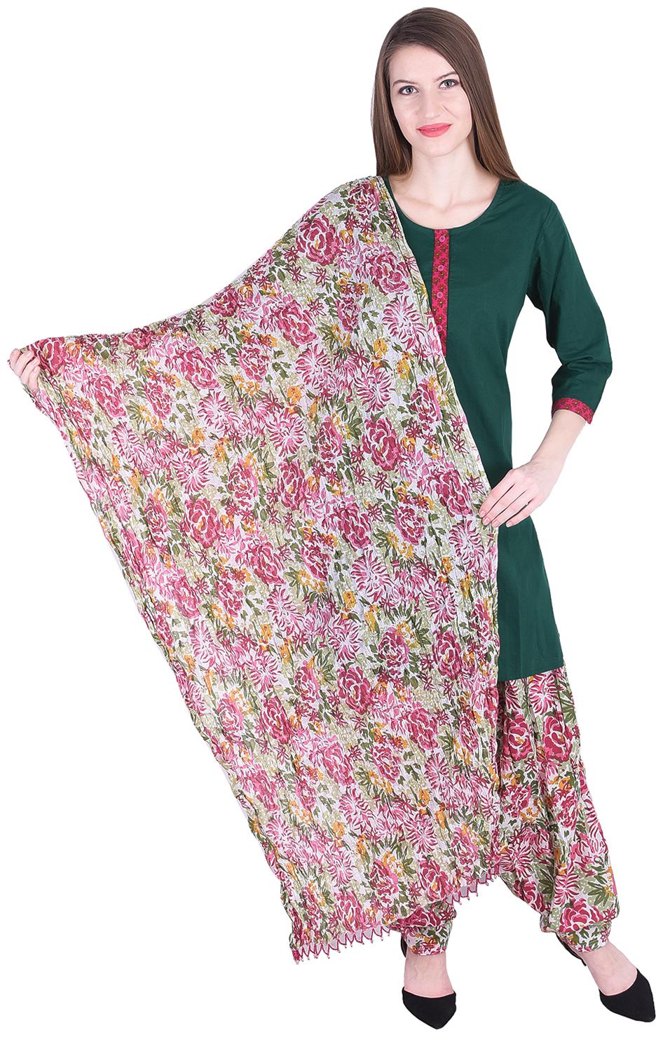 

NASCENCY Women Green Solid Straight Kurti With Patiala