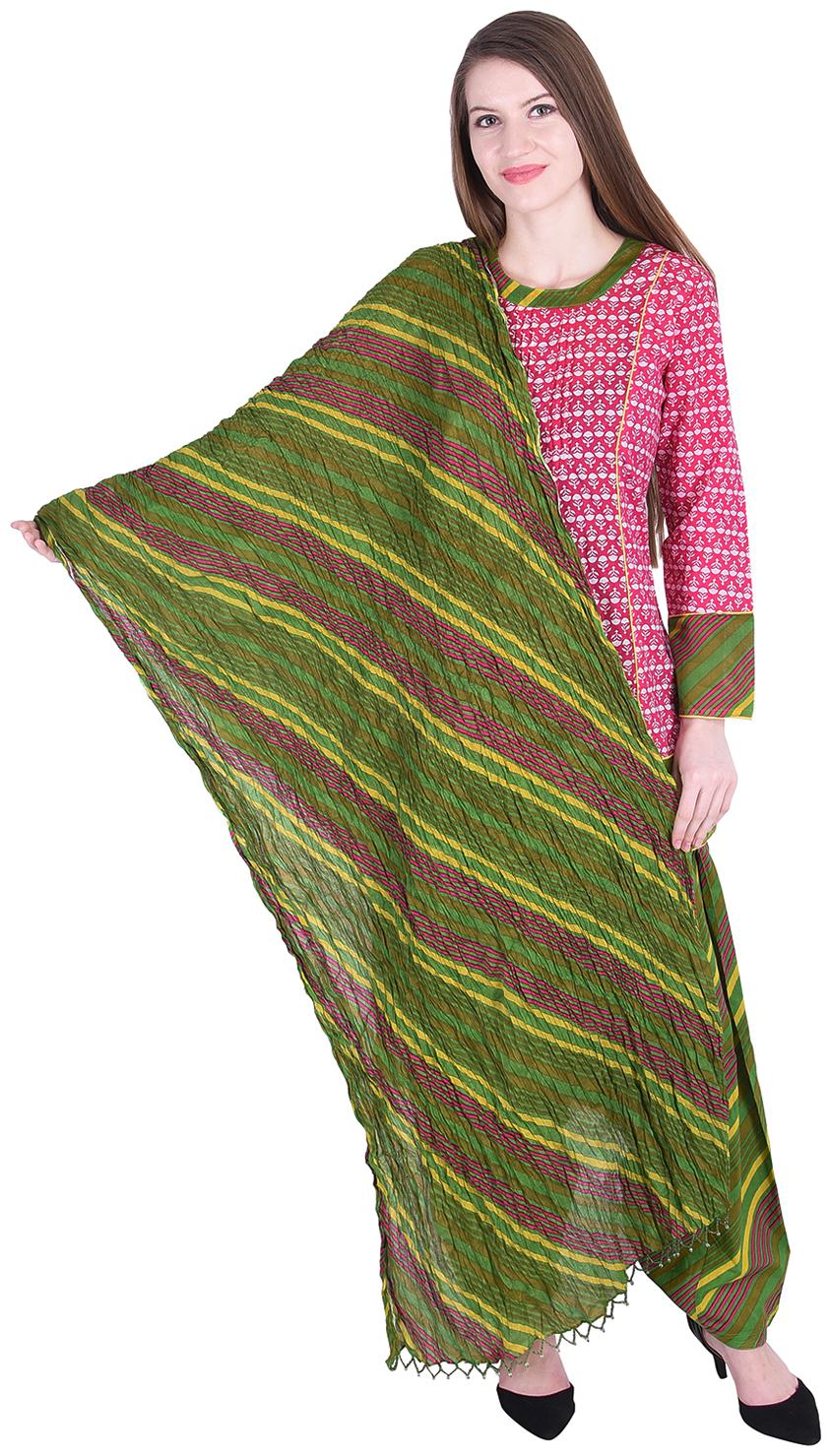 

NASCENCY Women Pink Printed Straight Kurti With Patiala