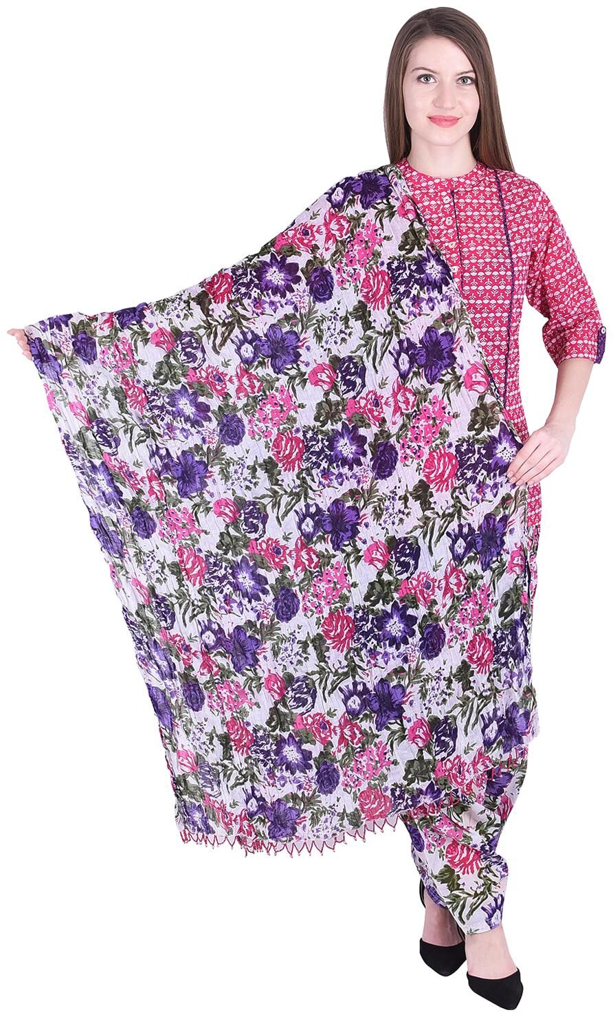 

NASCENCY Women Pink Printed Straight Kurti With Patiala