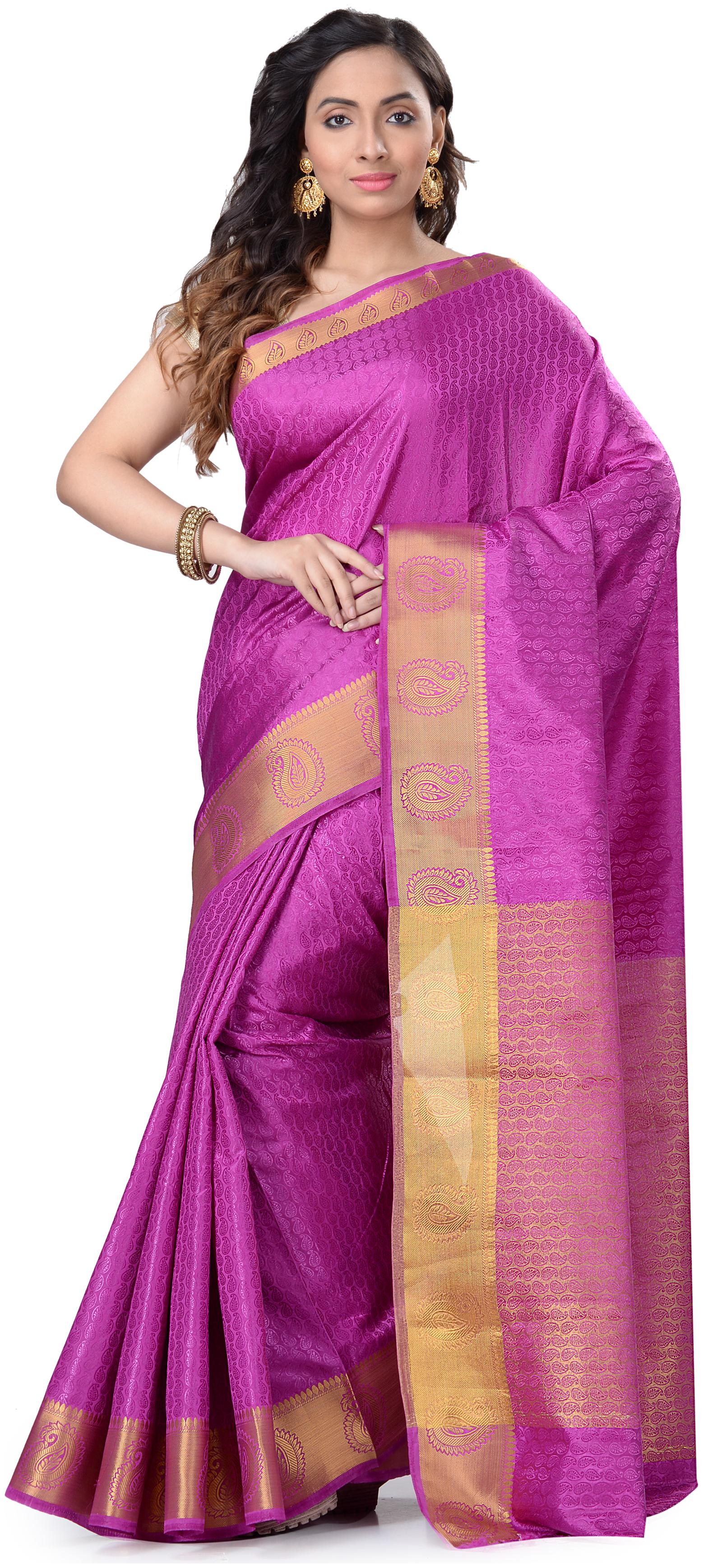 

Navarya Women Silk Woven Saree Purple