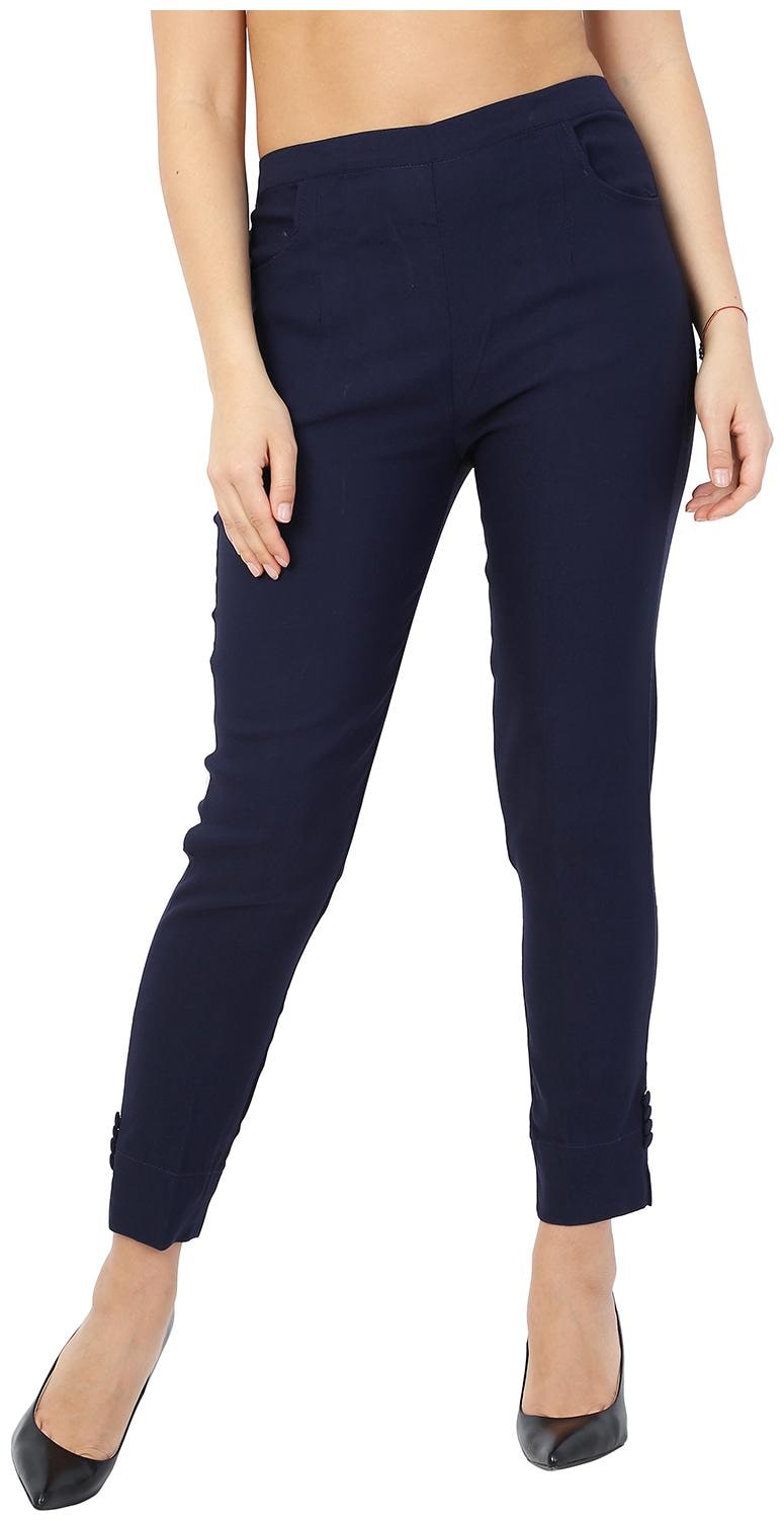 

ISTYLE CAN Women Blue Slim fit Regular pants