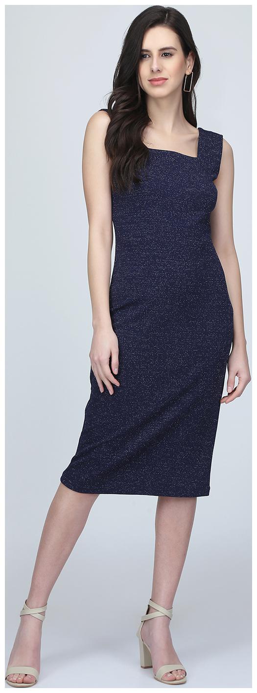 

EAVAN Blue Solid Bodycon dress
