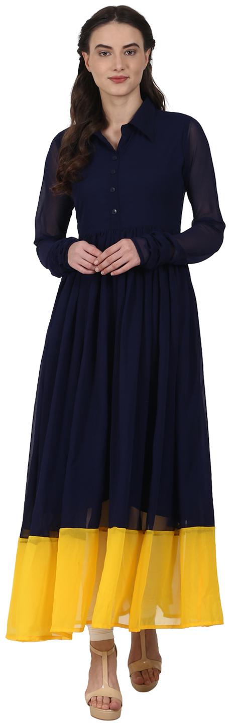 

Nayo Women Blue Solid Anarkali Kurta