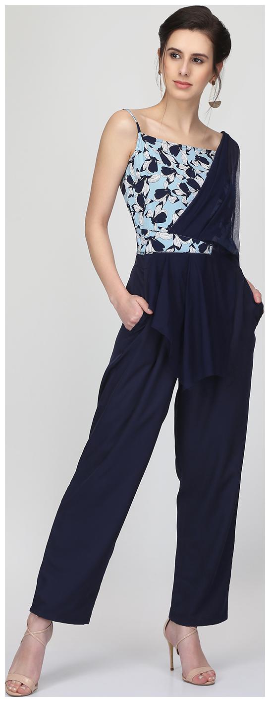 

EAVAN Solid Jumpsuit - Blue