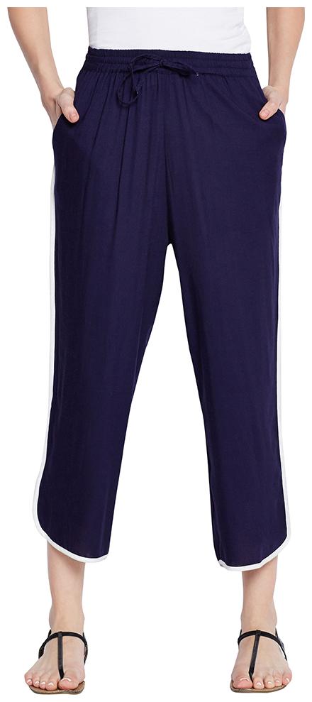 

OXOLLOXO Women Blue Regular fit Regular trousers