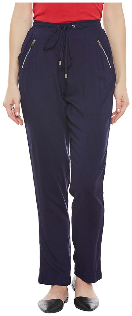 

Oxolloxo Women White Straight fit Regular pants