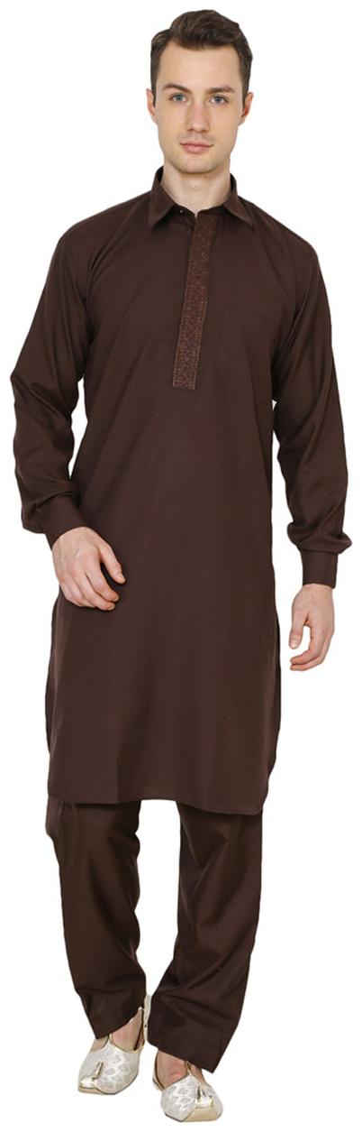 

Nawab-Saheb Mens Embroidered Pathani Suit