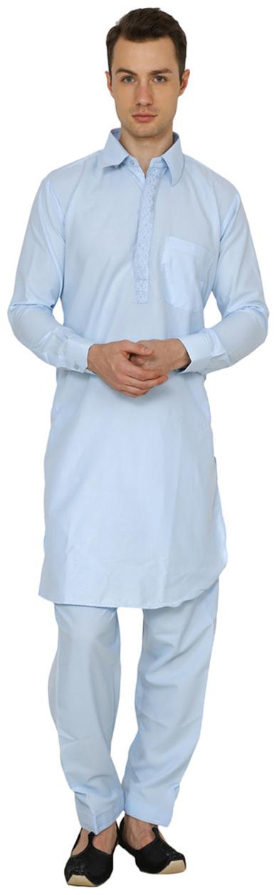 

Nawab-Saheb Mens Embroidered Pathani Suit