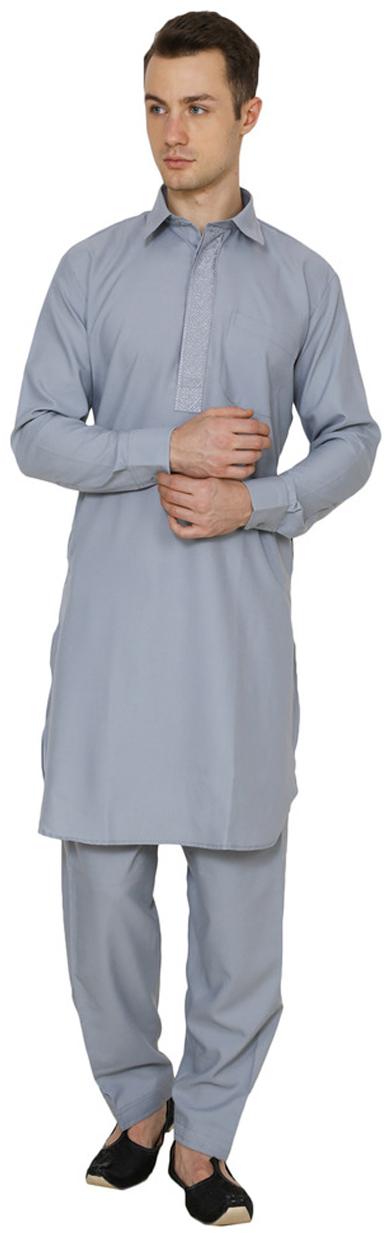 

Nawab-Saheb Mens Embroidered Pathani Suit