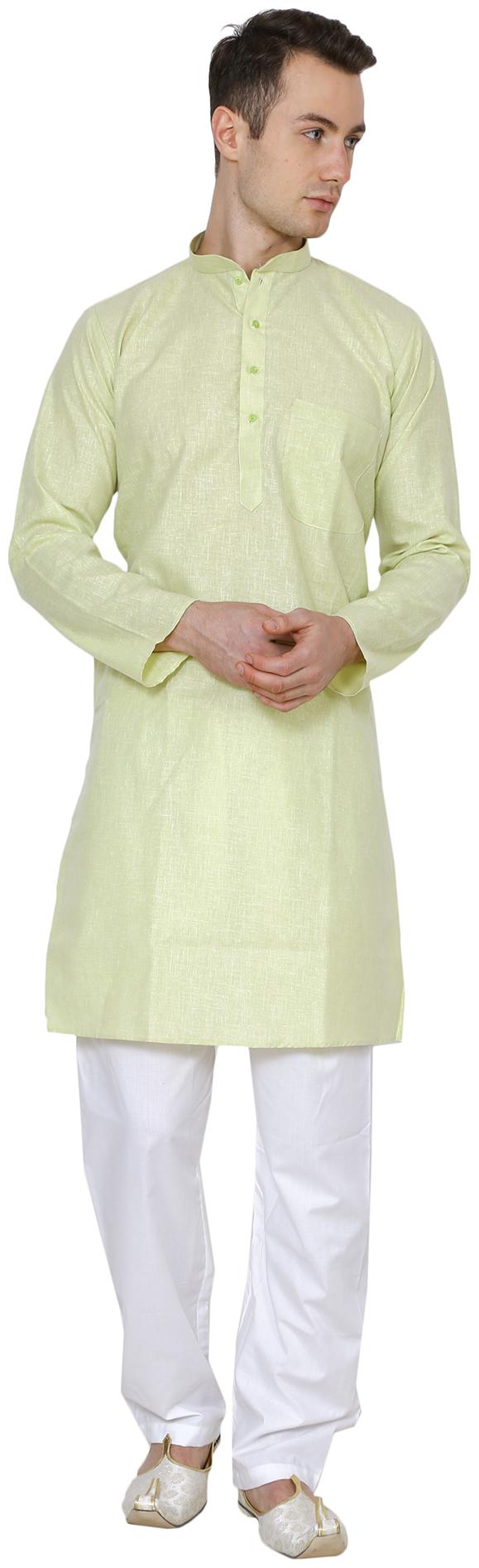 

Nawab-Saheb Mens Linen Kurta Pajama Set