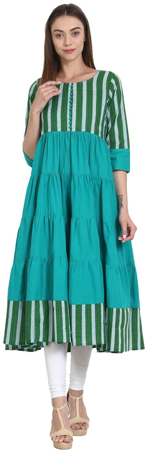

Nayo Women Green Printed Anarkali Kurta