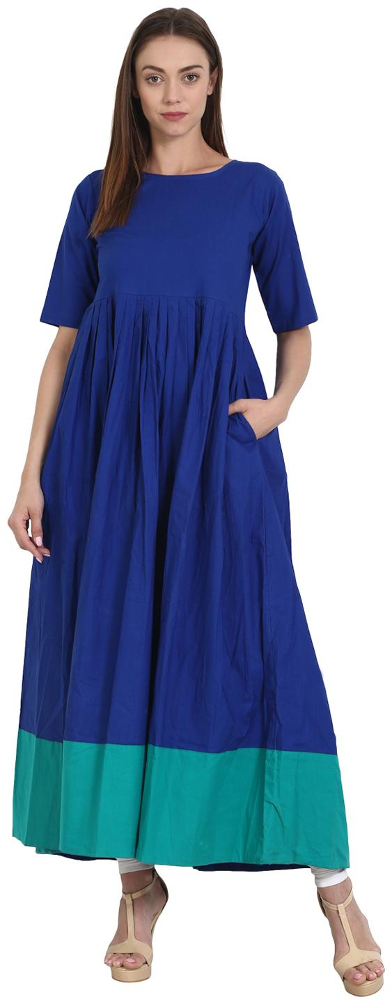 

Nayo Women Blue Solid Anarkali Kurta