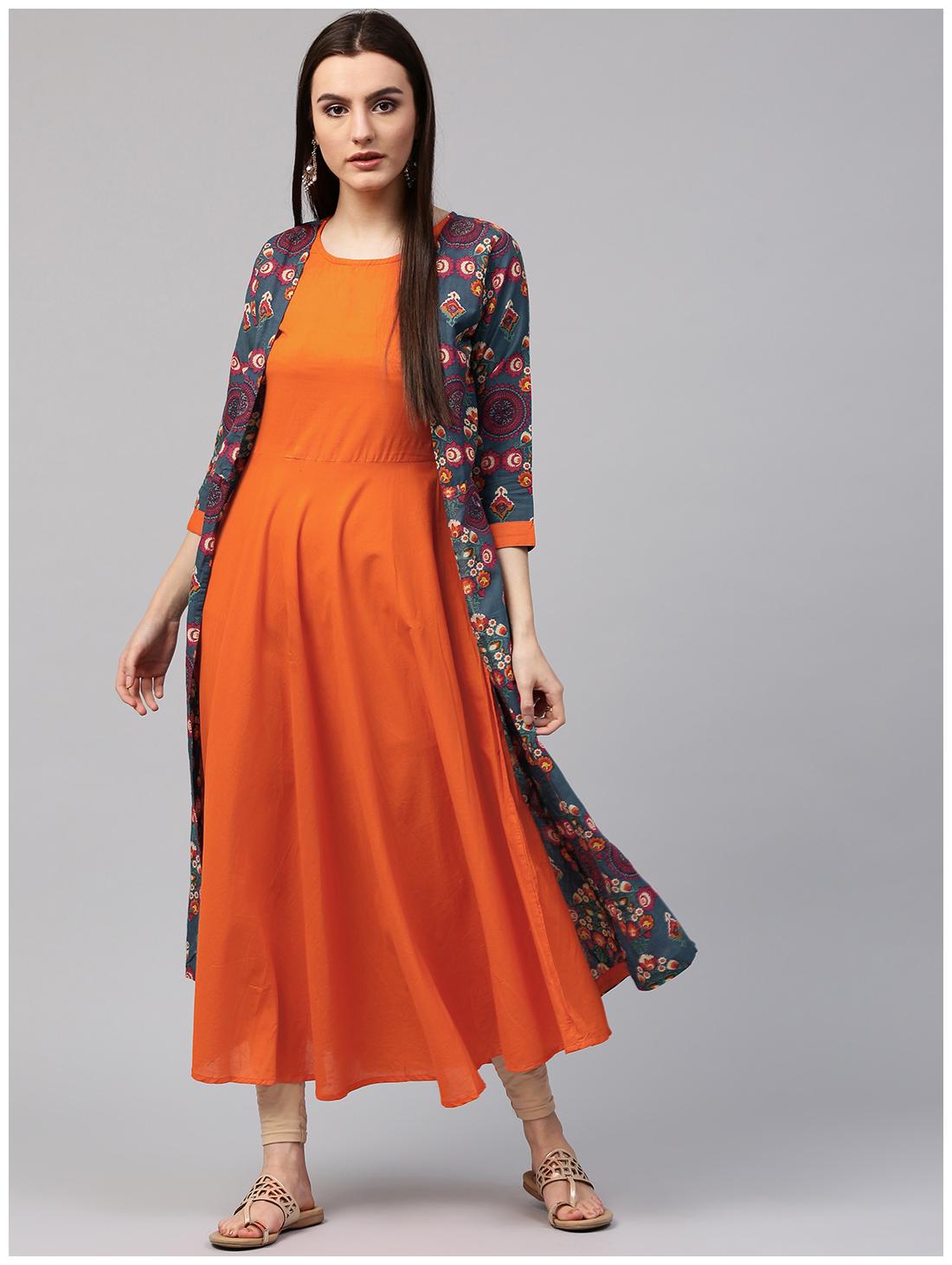 

Nayo Women Multi Printed Layered Kurta