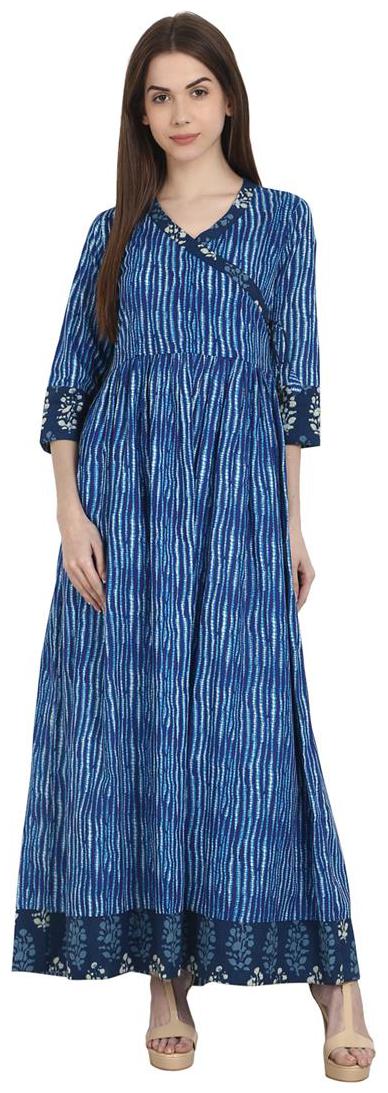 

Nayo Women Blue Printed Anarkali Kurta